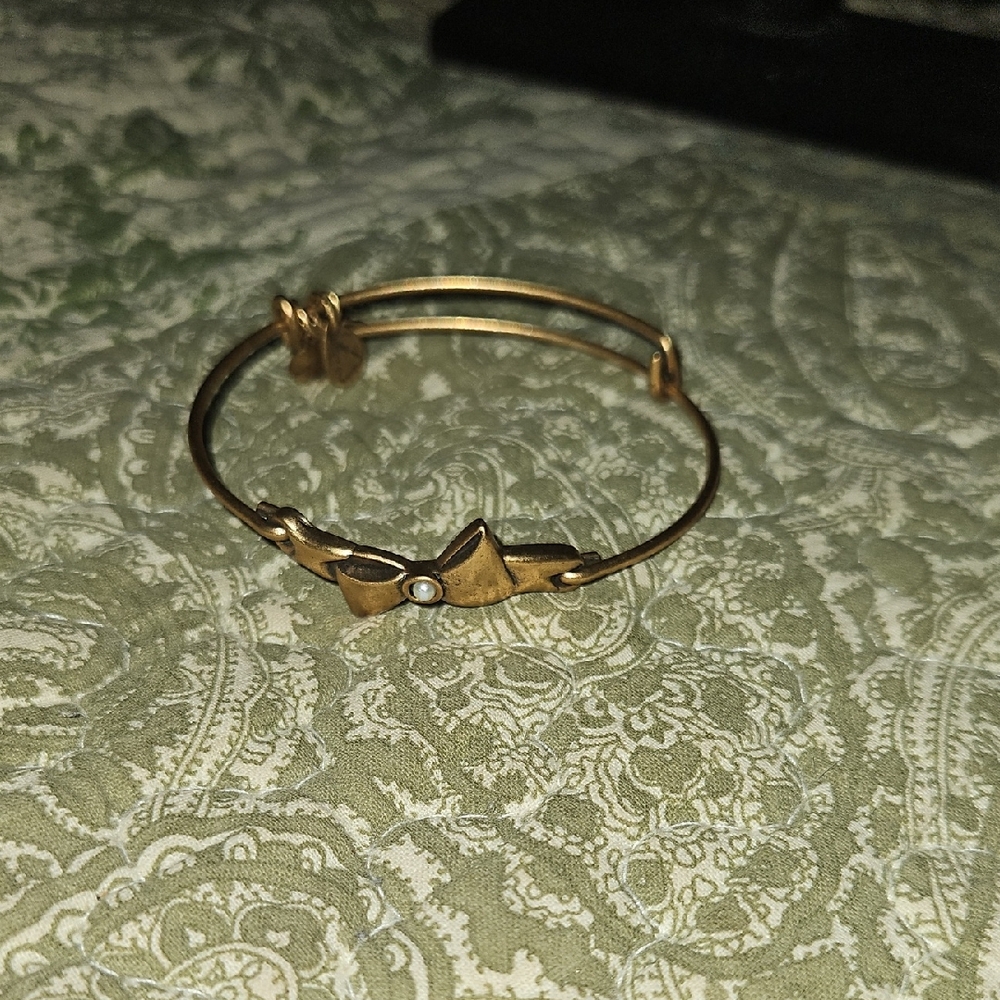 Alex and Ani Gold Bow Bracelet
